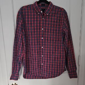 J. Crew Red and Blue Checkered Shirt Slim Fit